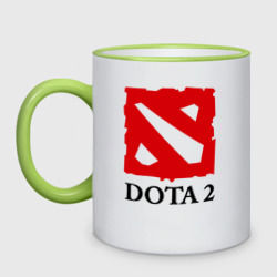 Кружка двухцветная Logo Dota 2