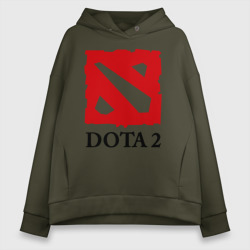 Женское худи Oversize хлопок Logo Dota 2