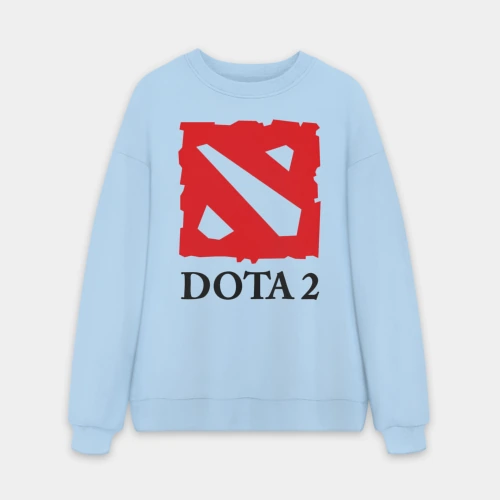Мужской свитшот oversize без начеса хлопок Logo Dota 2