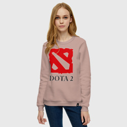 Женский свитшот хлопок Logo Dota 2 - фото 2