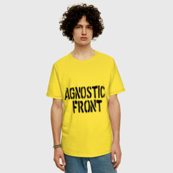 Мужская футболка хлопок Oversize Agnostic front - фото 2