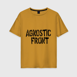 Женская футболка хлопок Oversize Agnostic front