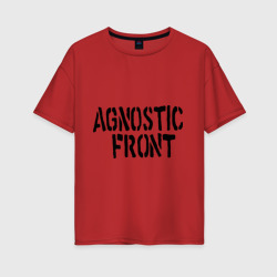 Женская футболка хлопок Oversize Agnostic front