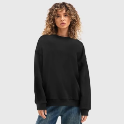 Женский свитшот oversize без начеса хлопок Русь православная - фото 2