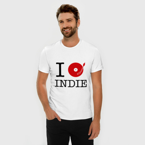 Мужская футболка хлопок Slim I love Indie - фото 3