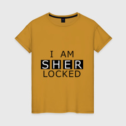 Женская футболка хлопок I am sherlocked