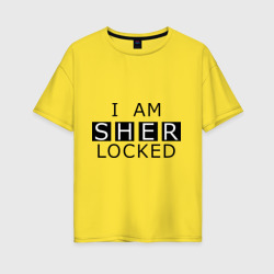 Женская футболка хлопок Oversize I am sherlocked