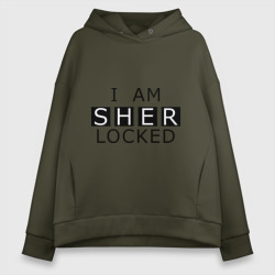 Женское худи Oversize хлопок I am sherlocked