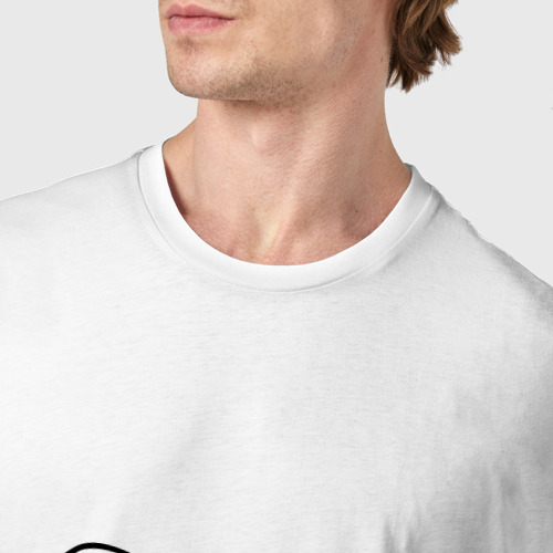 Мужская футболка хлопок Половинки сердца (1), цвет белый - фото 6