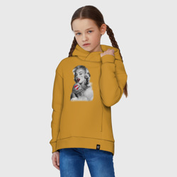Детское худи Oversize хлопок Мэрилин Монро с тату - фото 2