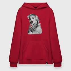 Худи SuperOversize хлопок Мэрилин Монро с тату