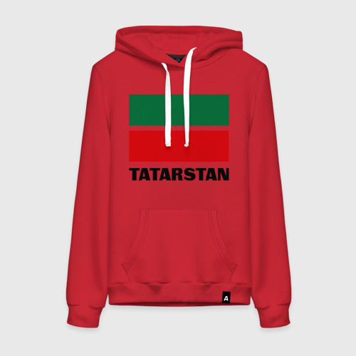 Женская толстовка хлопок Флаг Татарстана, цвет красный