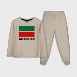 Детская пижама с лонгсливом хлопок Флаг Татарстана