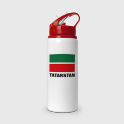 Бутылка для воды с трубочкой Флаг Татарстана