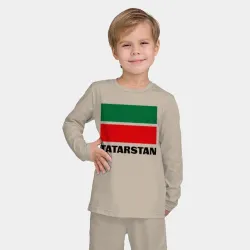 Детская пижама с лонгсливом хлопок Флаг Татарстана - фото 2