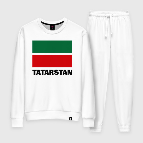 Женский костюм хлопок Флаг Татарстана, цвет белый