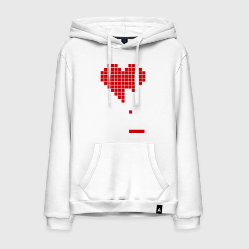 Мужская толстовка хлопок Heart tetris, цвет белый