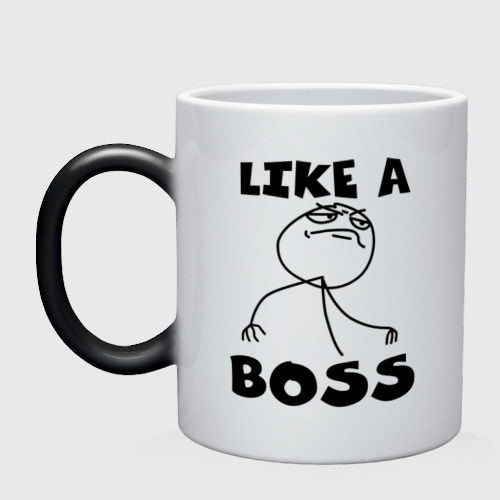 Кружка хамелеон Like a boss Фото 01 Кружка хамелеон Like a boss Фото 01
