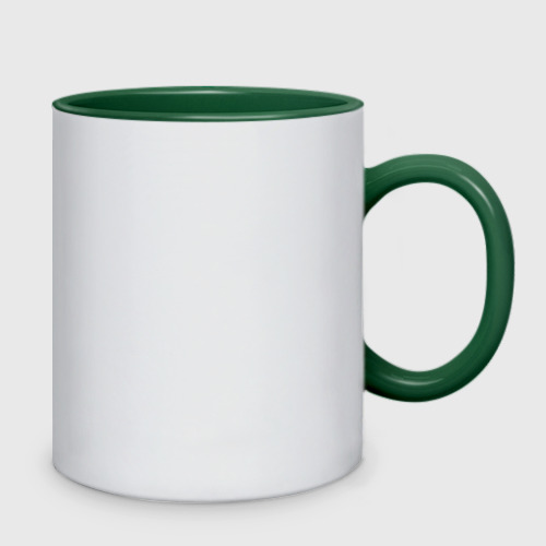 Кружка двухцветная Комплименты Ксюша, цвет белый + зеленый - фото 2