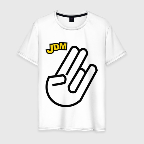 Мужская футболка хлопок JDM, цвет белый