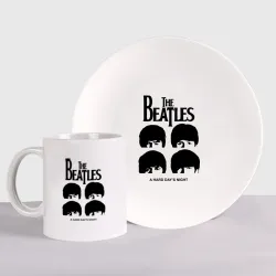 Набор: тарелка + кружка The Beatles - A Hard Day\'s Night