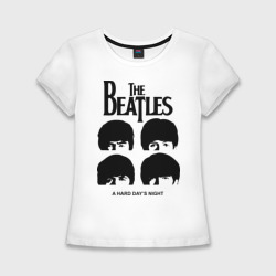 Женская футболка хлопок Slim The Beatles - A Hard Day\'s Night