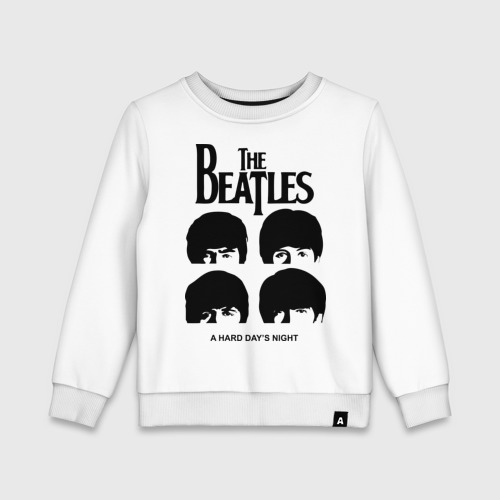 Детский свитшот хлопок The Beatles - A Hard Day\'s Night, цвет белый