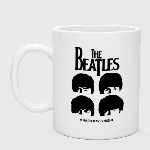 Кружка керамическая The Beatles - A Hard Day\'s Night, цвет белый