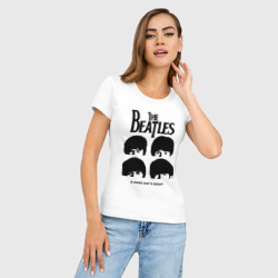 Женская футболка хлопок Slim The Beatles - A Hard Day\'s Night - фото 2