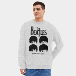 Мужской свитшот oversize без начеса хлопок The Beatles - A Hard Day\'s Night - фото 2