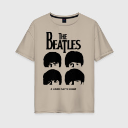 Женская футболка хлопок Oversize The Beatles - A Hard Day\'s Night