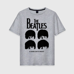 Женская футболка хлопок Oversize The Beatles - A Hard Day\'s Night