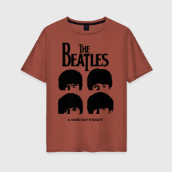 Женская футболка хлопок Oversize The Beatles - A Hard Day\'s Night