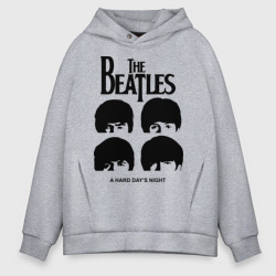 Мужское худи Oversize хлопок The Beatles - A Hard Day\'s Night