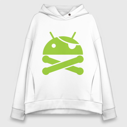 Женское худи Oversize хлопок Android super user