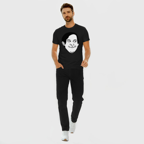 Мужская футболка хлопок Slim Тоби Магуайр, цвет черный - фото 5