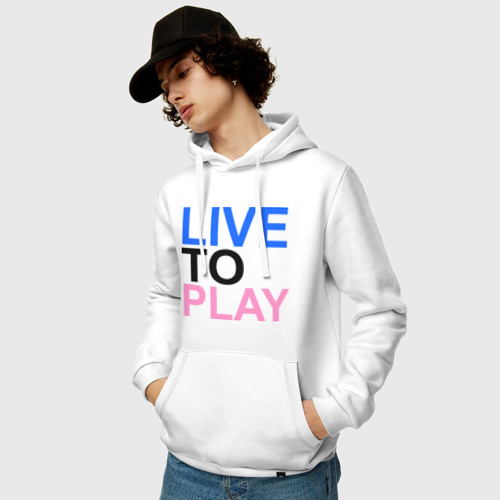 Мужская толстовка хлопок Live to play (Жить, чтобы играть) - фото 3