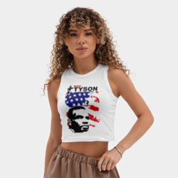 Женская укороченная майка-топ хлопок Боксер Mike Tyson - фото 2