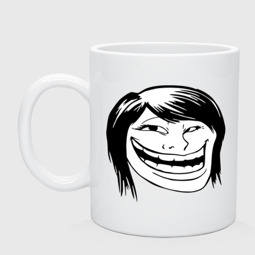 Кружка керамическая trollface female