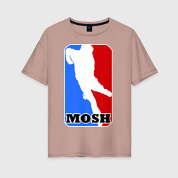 Женская футболка хлопок Oversize Mosh 1