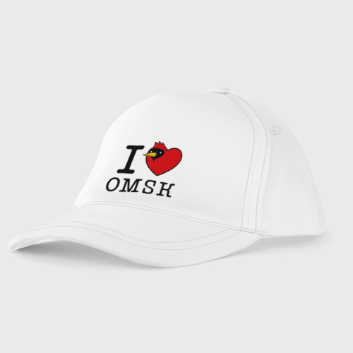 Детская бейсболка I love Omsk - Я люблю Омск