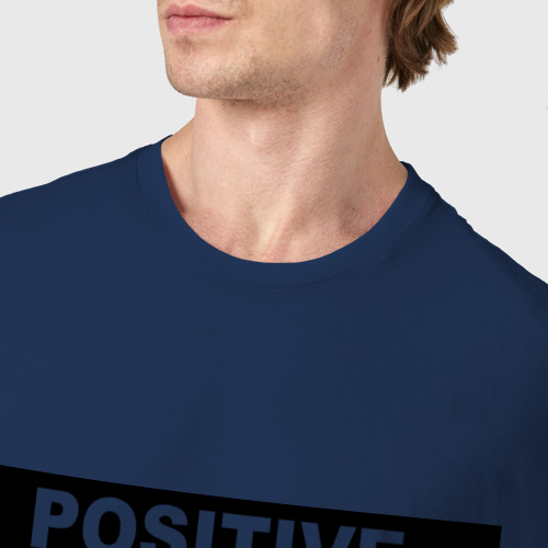 Мужская футболка хлопок Positive Hardcore, цвет темно-синий - фото 6
