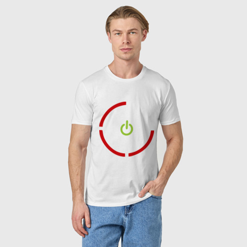 Мужская футболка хлопок Кнопка выключения Power off - фото 3