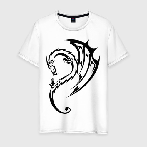 Мужская футболка хлопок тату-дракон3