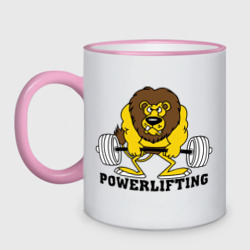 Кружка двухцветная Лев Powerlifting