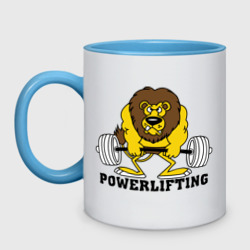 Кружка двухцветная Лев Powerlifting