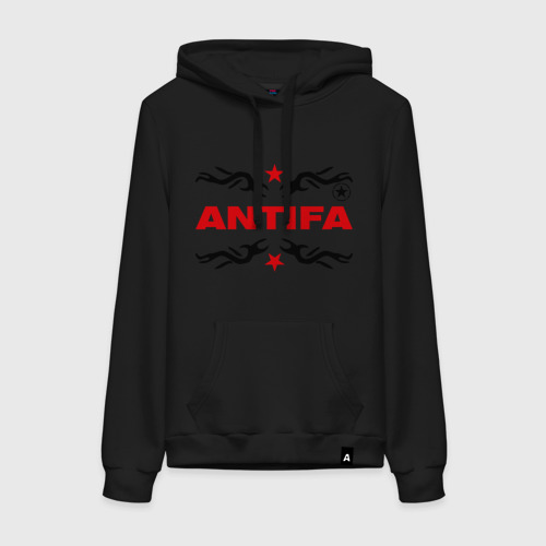 Женская толстовка хлопок Antifa (5), цвет черный