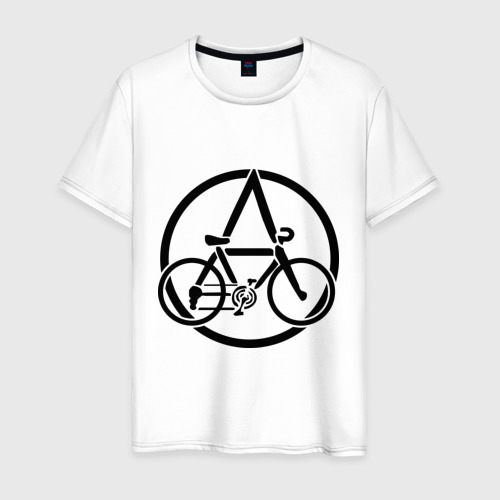 Мужская футболка хлопок Anarchy Bike, цвет белый