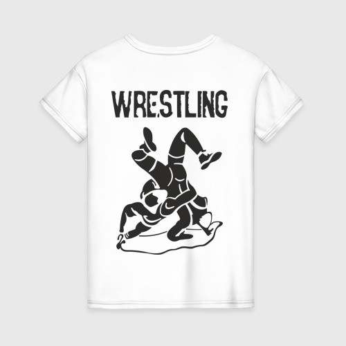Женская футболка хлопок Wrestling, цвет белый - фото 2