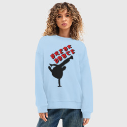 Женский свитшот oversize без начеса хлопок Break dance - фото 2
